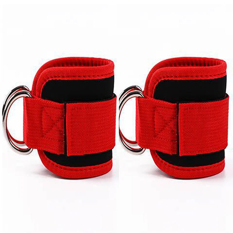 2PCS Ankle Straps Cable Double D-Ring Ankle Cuffs for Gym Workouts Glutes Legs Strength Extensions Training Brace Support Sport