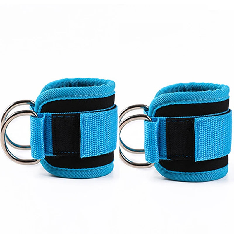 2PCS Ankle Straps Cable Double D-Ring Ankle Cuffs for Gym Workouts Glutes Legs Strength Extensions Training Brace Support Sport