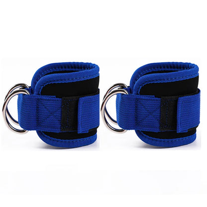 2PCS Ankle Straps Cable Double D-Ring Ankle Cuffs for Gym Workouts Glutes Legs Strength Extensions Training Brace Support Sport