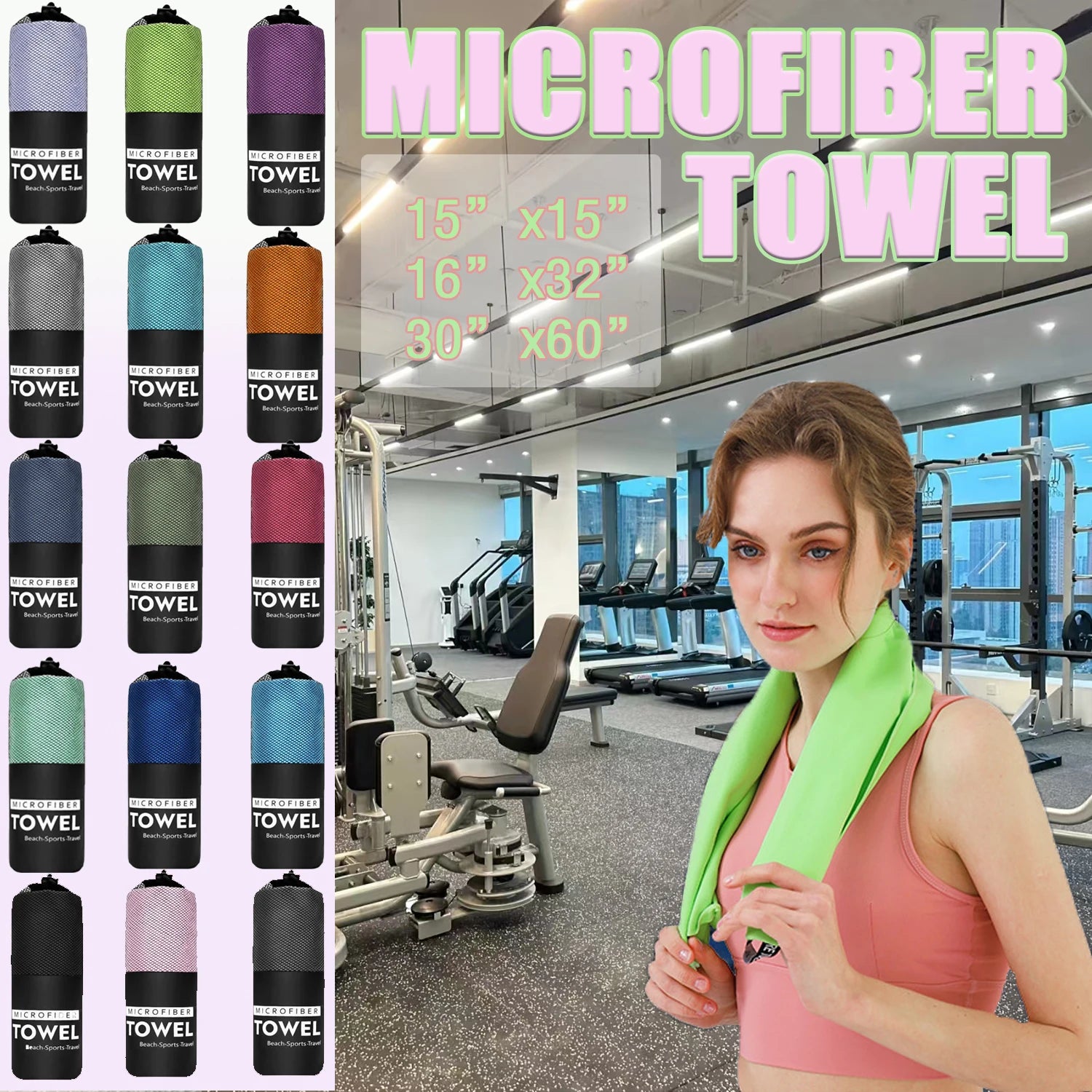 Toalla Microfibra Para Gimnasio